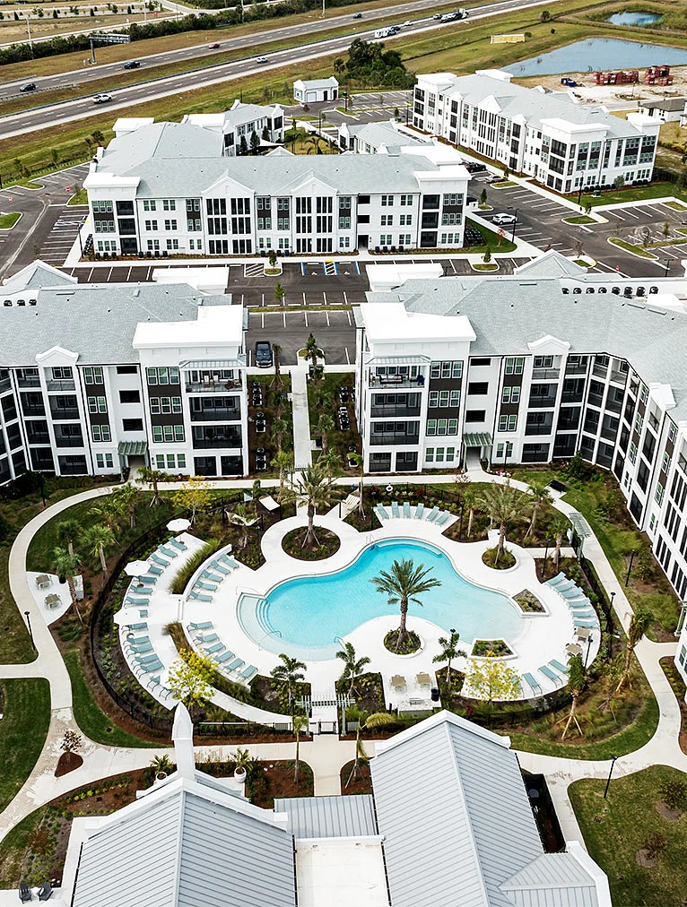 Aura aerial property view